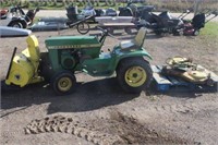 JOHN DEERE 110, STARTS AND RUNS, WITH SNOW BLOWER