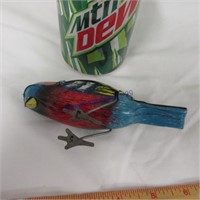 German bird tin wind up toy
