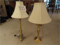 2 Asst. Brass Lamps