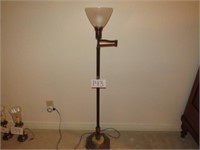 Decorative Brass & marble Base Floor Lamp w/
