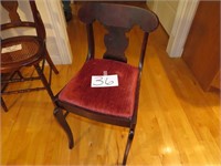 Small Antique Chair W/Upholstered Bottom