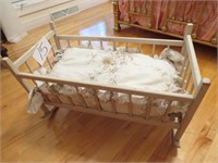 Antique Baby Bed Rocker; 27" L X 14" W X 14" T
