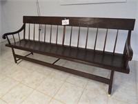 Large & Long Wooden Bench; 76" L