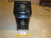 Antique Coal Bin w/Cast Iron Feet & interior bin