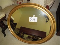 Large Oval Gold Framed Wall Mirror 28" W X 34" T