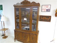 Large Glass Front China Cabinet 50" W X 16" D X