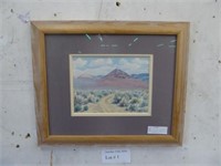 FRAMED WATERCOLOR BY LOCAL ARTIST MINERVA
