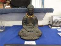 HEAVY BRONZE SEATED BUDDHA STATUE