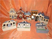Hand Painted Wooden Village