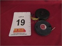 (2) Vintage "Dial" Measuring Tapes, 1-Has Cloth