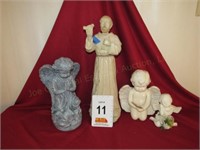 St.  Francis Statue, 20" Tall; Praying Angel, 13"