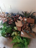 Group of home decor artificial plants