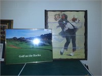 Two golfing related pieces of art