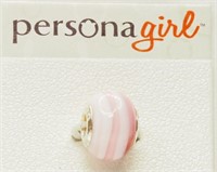 24S- Persona Girl Pink Striped Bead
