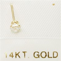 6S- 14k Yellow Gold "C" Nose Pin