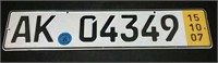 Authentic Used Polish License plate