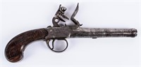 Antique G. Ward Black Powder Flintlock Boot Pistol