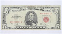 1963  $5.00 Red Seal Note