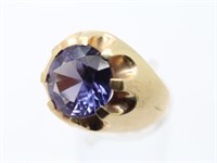 Man's 10K Gold 4.00 Ct Purple Amethyst  Ring
