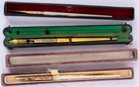 Lot of 3 Antique Dip Pens w Case; Crown, Fairchild