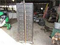 Metal File Storage on Wheeled Cart