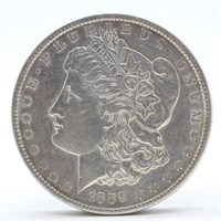 1889-P Morgan Silver Dollar  (AU)