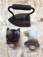 Antique Bottle Stoppers and Sad Iron