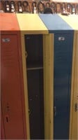 6  lockers, multi-color locker (one complete