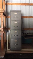 (1) Four Drawer Metal Filing Cabinet