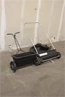 LAWN FERTILIZER AND 26" PUSH SWEEPER