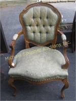 BUTTON BACK UPHOLSTERED OCCASIONAL ARMCHAIR