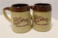 2 EHRLE BROTHERS WINERY MUGS FROM THE AMANA
