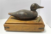 CARVED DUCK BOX WITH A COCA COLA BOTTLE OPENER