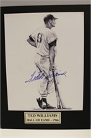 UNFRAMED PRINT OF TED WILLIAMS HALL OF FAME 1966