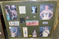 LARRY BIRD COLLAGE, AUTOGRAPHED BY LARRY BIRD