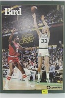 AUTOGRAPHED CONVERSE POSTER OF LARRY BIRD
