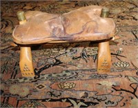 Leather Camel Saddle, Stamped Made in Egypt