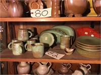 Frankoma Pottery 20 piece set  (light green )