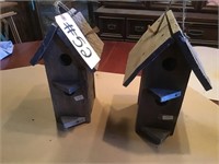 Two Wooden Birdhouses