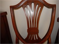 Vintage Mahogany Shield-Back Dining Chairs