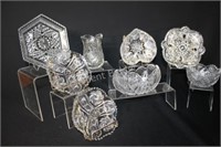 Cut Crystal & Pressed Glass Bowls, Plates & Vases
