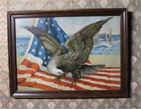 American Eagle on a USA Flag by Simonski,1900