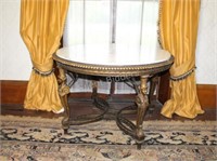 Entrance Louis XVI Style Marble & Carved Table