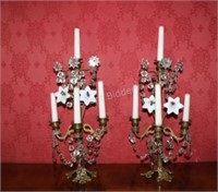 Early 19th Century French Brass Lily Candelabra