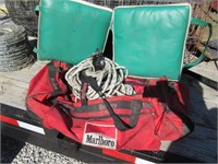 marlboro bag -boat anchor -2 seat float cushions
