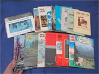 stack of vintage colorado travel directories