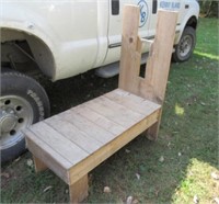 wooden goat milking stand (or grooming)