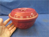 antique stoneware bowl with lid