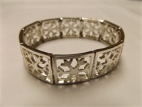 Stretch silvertone Snowflake bracelet