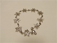 Silver snowflake bracelet